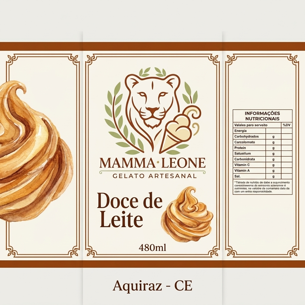 Rótulo Doce de Leite 480ml