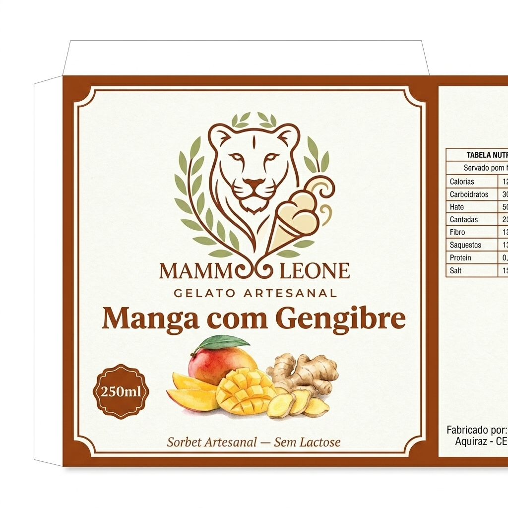 Rótulo Manga Gengibre 250ml